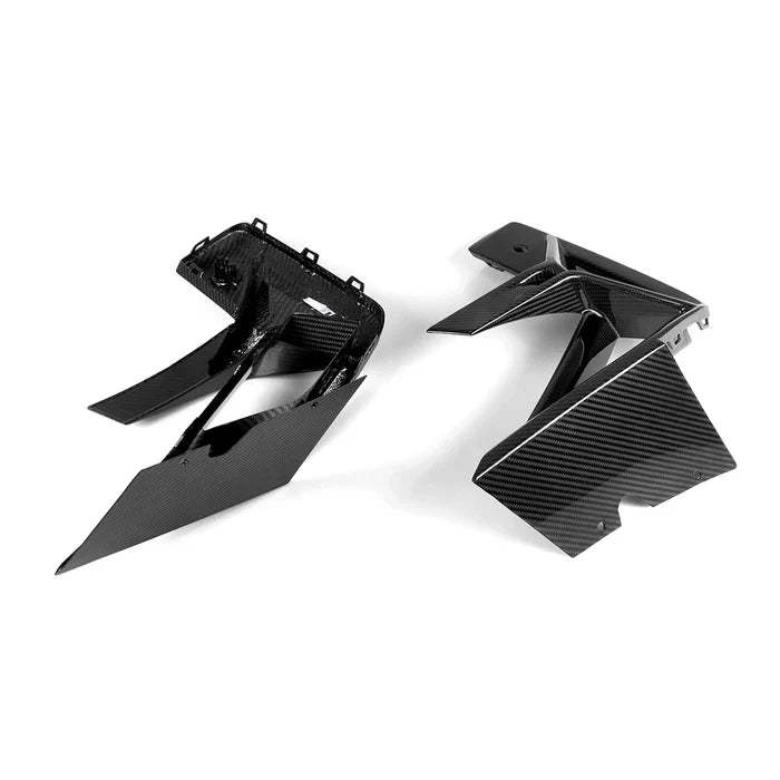 SooQoo BMW X3M F97 & X4M F98 LCI Front Canards In Gloss Pre Preg Carbon Fibre (Facelift 2022+)