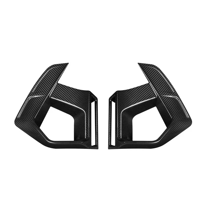 SooQoo BMW X3M F97 & X4M F98 LCI Front Ducts In Gloss Pre Preg Carbon Fibre (Facelift 2022+)