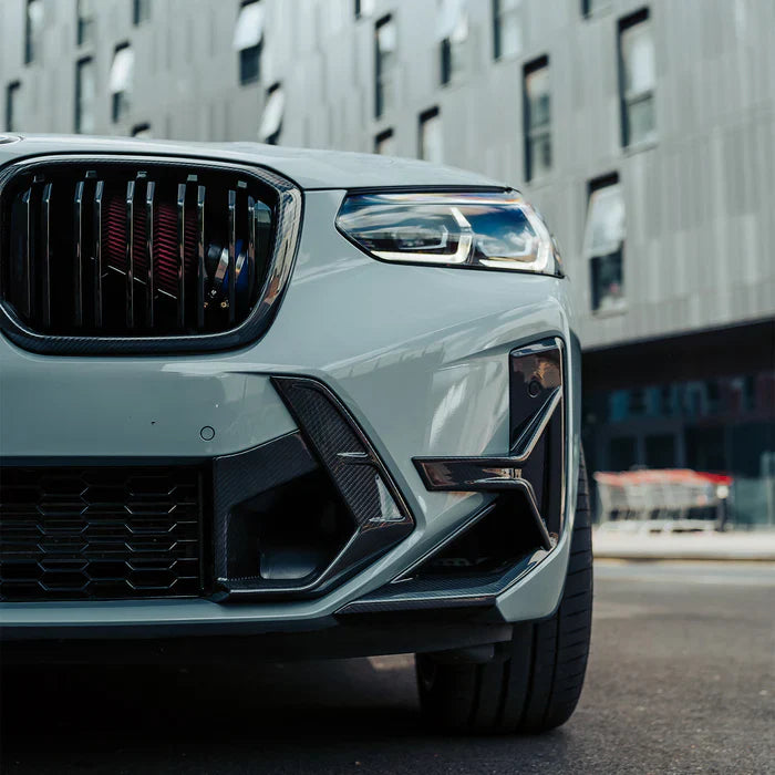 SooQoo BMW X3M F97 & X4M F98 LCI Front Ducts In Gloss Pre Preg Carbon Fibre (Facelift 2022+)