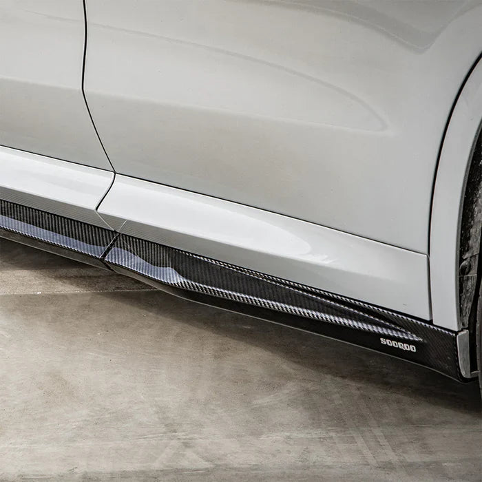 SooQoo BMW F97 X3M & F98 X4M SQ Side Skirts In Gloss Pre Preg Carbon Fibre (G01/G02 Included)