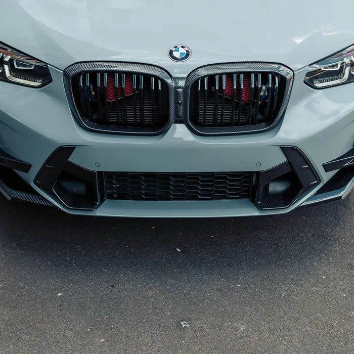 SooQoo BMW X3M F97 & X4M F98 LCI Front Ducts In Gloss Pre Preg Carbon Fibre (Facelift 2022+)