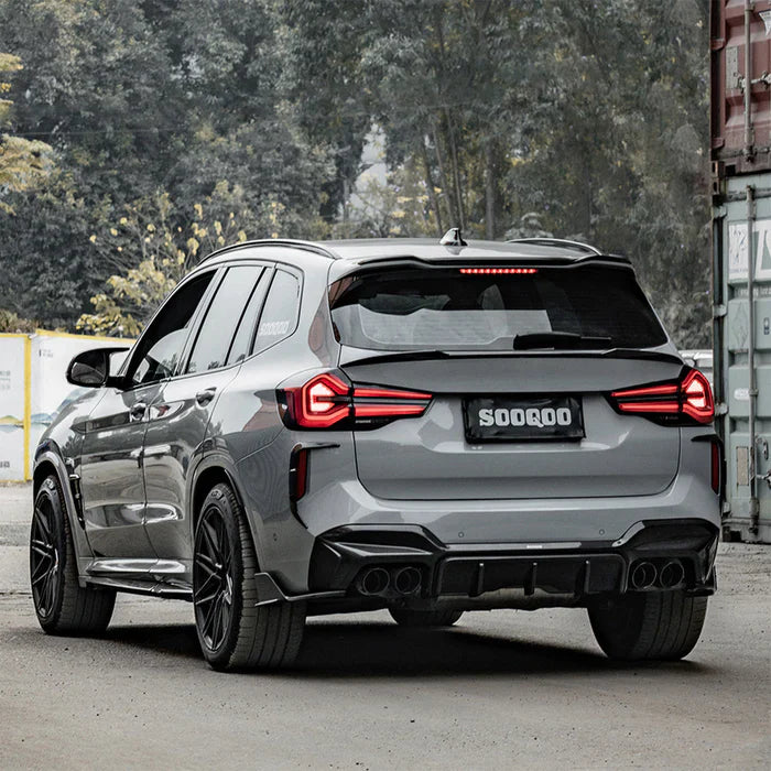 SooQoo BMW F97 X3M SQ Roof Spoiler In Gloss Pre Preg Carbon Fibre (2019+)