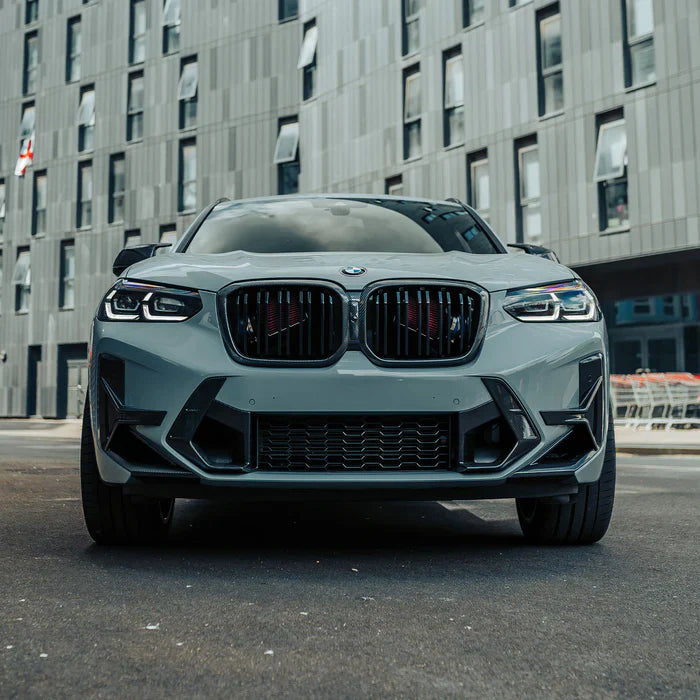 SooQoo BMW X3M F97 & X4M F98 LCI Front Ducts In Gloss Pre Preg Carbon Fibre (Facelift 2022+)